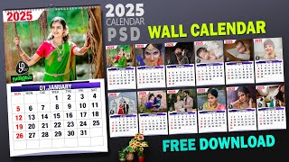 wall calendar design free download 2025 wall calendar calendar psd file free download [upl. by Samau501]