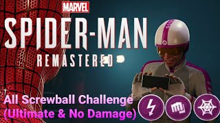 Marvels SpiderMan Remastered  The Heist  All Screwball Challenge Ultimate amp No Damage [upl. by Steiner421]