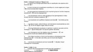 Examen de botanique 2eme année biologie [upl. by Siramad]