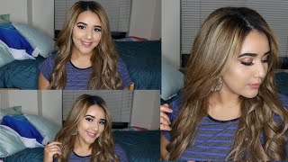 Demo Bellami Hair Extensions Bellissima 220G 22quot Review  Ash Brown 8 [upl. by Ieluuk]