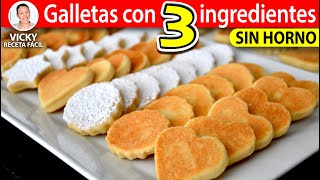 GALLETAS CON 3 INGREDIENTES SIN HORNO [upl. by Giefer454]