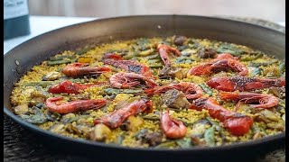 Paella de Marisco y Carne Un mar y montaña espectacular [upl. by Buckden]