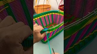 Baskets tutorial Zero basic teaching the most difficult Step rcs91 shorts knitting basket [upl. by Gauntlett348]