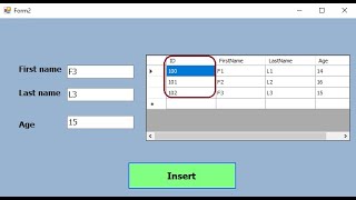 C tutorial Insert data with column Auto increment number to datagridview in C [upl. by Atem]