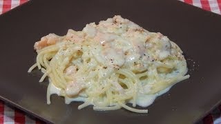 Receta fácil de espaguetis con salmón [upl. by Andee]