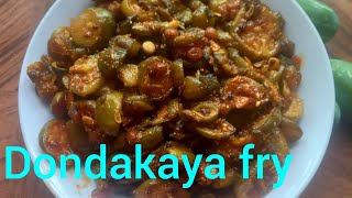 dondakaya frydondakaya vepuduin Telugu recipe [upl. by Ydak]