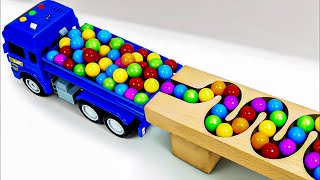 Marble Run ASMR Race ☆ HABA Slope amp Dump Truck Excavator Ambulance Forklift Garbage Truck Tractors [upl. by Maryellen]