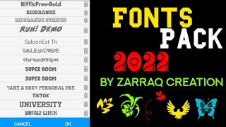 Fonts Pack Zip File  ttf font zip  New stylish latest fonts pack  Font Zip File  Zarraq Creation [upl. by Tadd620]