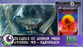 Review of RAZORBACK 1984  Decades of Horror 1980s Episode 193 [upl. by Grimbald]