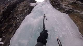 First Person Ice Climbing quotThe Elevator Shaftquot WI4 Hyalite Canyon SW Montana [upl. by Elyk]