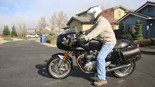 Triumph Thruxton R 1200 Start Video [upl. by Heimer]