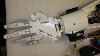 InMoov Wrist gear and Handfingers test [upl. by Aremat]