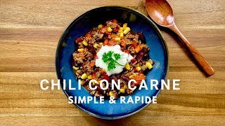 Chili Con Carne Simple et Rapide  La recette ASMR [upl. by Nehgam]