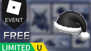 LIMITED STOCK FREE ITEM Redeeming BLACK GLITCH SANTA HAT on Roblox  UGC Limited Codes [upl. by Haikan289]