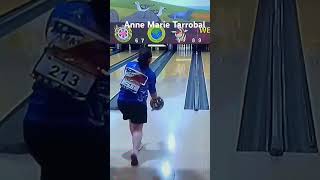 Anne Marie Tarrobal TeamParañaque winning shot moment Asian Intercity bowler bowlingball bowling [upl. by Germana]