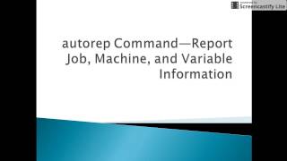 Autosys Tutorials autorep Command—Report Job Machine and Variable Information [upl. by Ahtelra745]