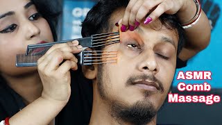 ASMR Satisfying COMB Massage By Barsha Madam  Oil Head Massage and Scalp Scratching  Neck Cracking [upl. by Namlaz886]