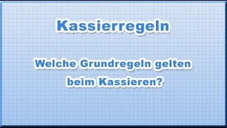 Kassierregeln  Regeln beim Kassieren  Verkauf  Einzelhandel [upl. by Olyhs]