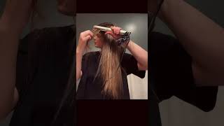 Check Out This Hair Straightener Brush In Action Look At My Hair [upl. by Coco]