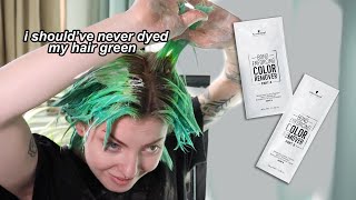 trying to get GREEN dye out of my hair without using bleach this better work 🙂 [upl. by Arataj]