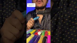 MASCARA AZZURRINO E ROSSETTO BIG BABOL  ASMR ITA MAKEUP asmr relax makeup [upl. by Ojibbob]