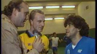 Maradona e Rummenigge intervistati da Gianpiero Galeazzi [upl. by Aninotna]