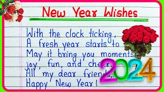 Happy New Year 2024 wishes messages greetings  Happy New Year messages in English [upl. by Stahl]