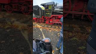 Eisenbahnmuseum Bochum Herbstfest 2024 P8 fährt auf Drehscheibe [upl. by Jammal]