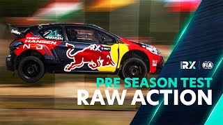 World Rallycross RAW ACTION Pre season testing 2024 [upl. by Askwith]