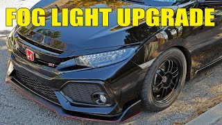 2018 CIVIC SI FOG LIGHT INSTALL 4K [upl. by Figge]