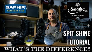 SPIT SHINE TUTORIAL  whats the difference  MIRROR GLOSS vs AMIRAL GLOSS [upl. by Nikolas]