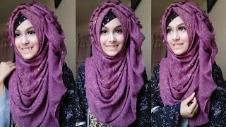 Gorgeous party hijab tutorial 2019  Noshin Nower ❤ [upl. by Carolyne]