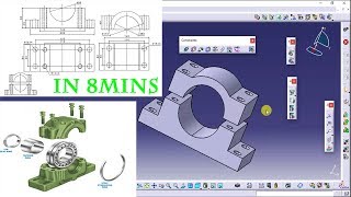 DESIGN INTERVIEW QUESTIONS 4  Catia Tool testing  plummer block  IN 8MINS [upl. by Eibocaj698]