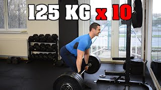 Rumänisches Kreuzheben 125 Kg x 10 Woche 1 [upl. by Seravart]