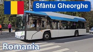 Buses in Sfântu Gheorghe Romania [upl. by Acquah]