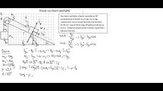Fizyka rozszerzona  bryła sztywna 2 klocki plus bloczek na równi pochyłej [upl. by Chrisoula]