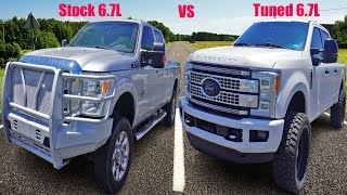 Stock vs Deleted 67L Powerstroke [upl. by Airamak]