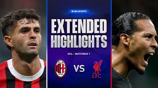 AC Milan vs Liverpool Extended Highlights  UCL League Phase MD 1  CBS Sports Golazo [upl. by Nolubez]