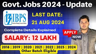 Government Jobs  Salary 12 LPA  IBPS SO Hiring  Jobs for 2024 2023 2022 2021 2020 Batch [upl. by Wie]