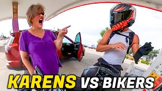 CRAZY KARENS vs BIKERS  EPIC amp CRAZY MOTORCYCLE MOMENTS 2024 29 [upl. by Nilya]