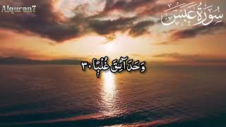 Surah Abasa Recitation  Beautiful Voice  سورة عبس [upl. by Mima]