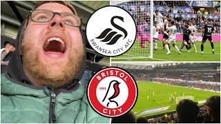 Swansea City 11 Bristol City  AWAY END LIMBS IN A QUALITY ATMOSPHERE  Match Vlog 130 [upl. by Sergent]