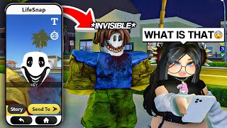 INVISIBLE SCP TROLL IN ROBLOX SNAPCHAT [upl. by Brader]