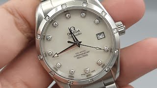 OMEGA Seamaster COAXIAL CHRONOMETER 150m500ft  Diamond Dial omega omegawatches omegaseamaster [upl. by Tanner227]