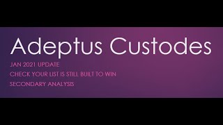 Adeptus Custodes  How does the Jan 2021 update affect Custodes [upl. by Vassell]