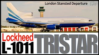 L1011 Lockheed Tristar N388LS London Stansted Airport Rare classic L1011 takeoff [upl. by Fried]