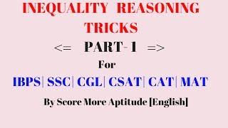 INEQUALITY Tricks For Bank PO Clerk SSC CGL  Part 1 [upl. by Ary]