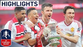 Crystal Palace 12 Manchester United 201516 Emirates FA Cup Final  Goals amp Highlights [upl. by Kenny]