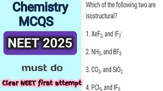 Chemistry mcqs for NEET 2025 l chemistry mcqs l Errorless neet2025 class12chemistry [upl. by Aaren783]