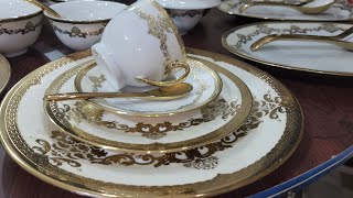 Crockery shop Hyderabad India 🇮🇳 Volta hotel moghalpura japani Golden Dinner Set free delivery Hyd [upl. by Carlisle954]